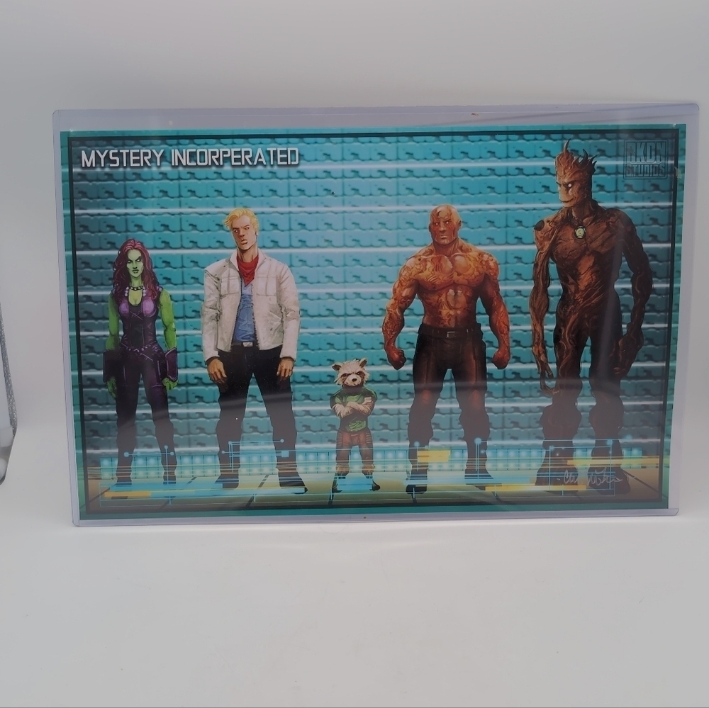 Guardians of the Galaxy Mystery Incorporated Scooby Doo Autographed Poster RKDN